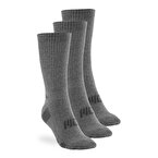 MuscleCloth Stay Fresh Uzun Çorap 3'Lü Paket Gri 