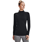 Under Armour ColdGear Authentics Mockneck Kadın T-Shirt Siyah