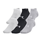 Under Armour Essential Low Cut 6'lı Paket Çorap Siyah Gri