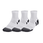 Under Armour Performance Tech 3'lü Paket Quarter Çorap Beyaz Gri