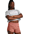 Under Armour Scripted Kadın Kısa Kollu Crop T-Shirt Gri