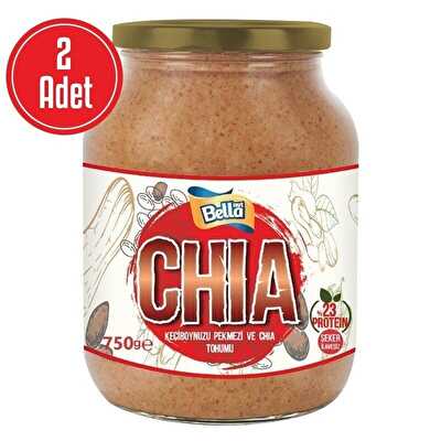 Bellanut Chia Yer Fıstığı Ezmesi 750 Gr 2 Adet