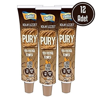 Bellanut Pury Yer Fıstığı Ezmesi 100 Gr 12 Tüp