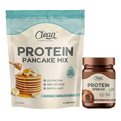 Clean Powders Protein Pancake Mix Powder + Protein Spread Çikolata Kombinasyonu