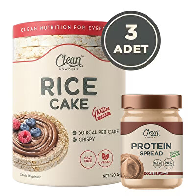 Clean Powders Protein Spread Kahve + 3'lü Pirinç Patlağı Kombinasyonu