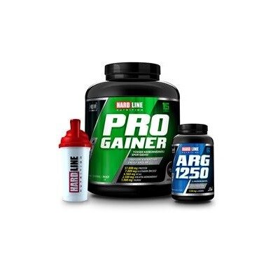 Hardline Progainer 3000 Gr + Arginine 1250 + Shaker