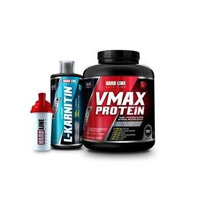 Hardline Vmax Protein 2300 Gr + L-Karnitin 1000 ML + Shaker