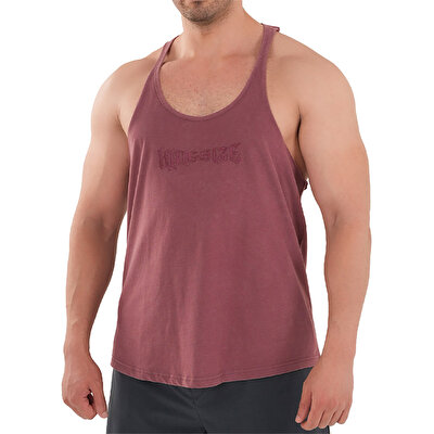 Kingsize Darksteel Antik Yıkamalı Atlet Bordo