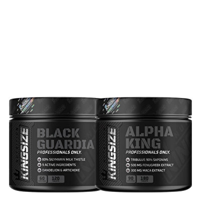 Kingsize Nutrition Alpha King 180 Tablet + Black Guardian 120 Tablet Kombinasyonu