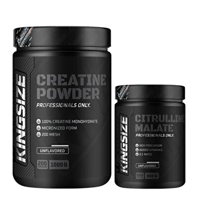 Kingsize Nutrition Citrulline Malate Powder + Creatine Powder Kombinasyonu