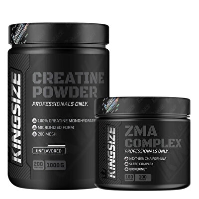 Kingsize Nutrition Creatine Powder + ZMA Complex Kombinasyonu
