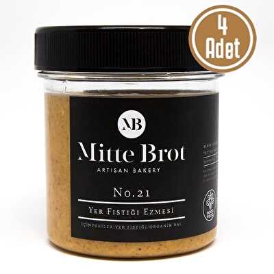 Mitte Brot Yer Fıstığı Ezmesi 350 Gr 4 Adet
