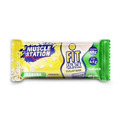 Muscle Station Fit Snack Yulaf Bar Banana 40 Gr 1 Adet