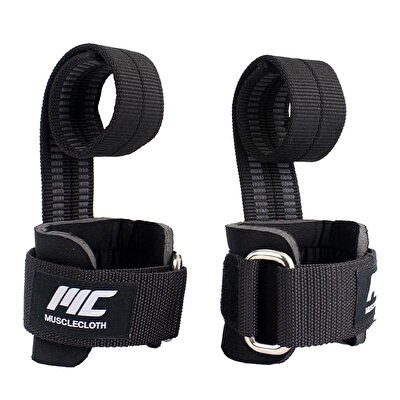 MuscleCloth Big Grip Pro Lifting Straps Siyah