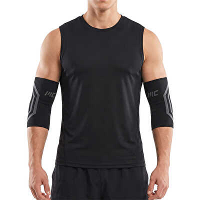 MuscleCloth Elastik Spor Dirseklik 2'li Paket Siyah