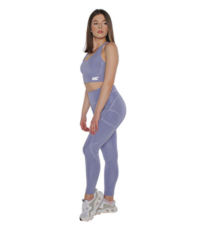 MuscleCloth Elise Cepli Spor Tayt + Elise Sporcu Sütyeni Lila
