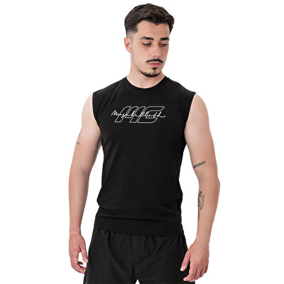 MuscleCloth Icon Kolsuz T-Shirt Siyah