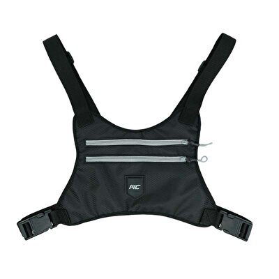 MuscleCloth Koşucu Göğüs Çantası Siyah