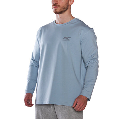 MuscleCloth MC-X Uzun Kollu Sweatshirt Açık Mavi