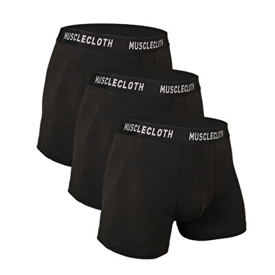 MuscleCloth Modal-X Boxer 3'Lü Paket Siyah