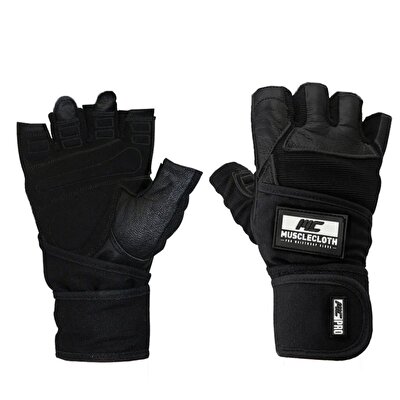 MuscleCloth Pro Fitness Ağırlık Eldiveni Siyah