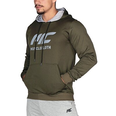 MuscleCloth Pro Kapüşonlu Sweatshirt Haki