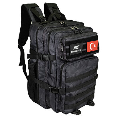 MuscleCloth Tactical Sırt Çantası Siyah Kamuflaj