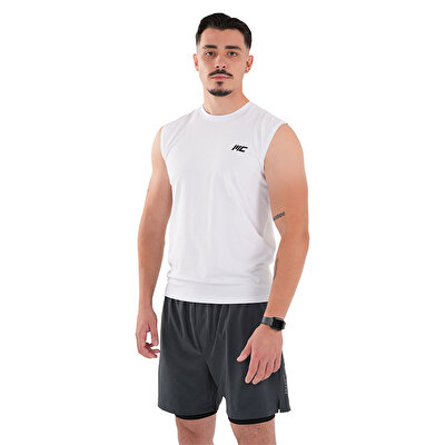 MuscleCloth Training Kolsuz T-Shirt Beyaz