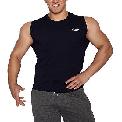 MuscleCloth Training Kolsuz T-Shirt Lacivert