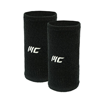 MuscleCloth Training Uzun Havlu Bileklik 2'li Paket Siyah