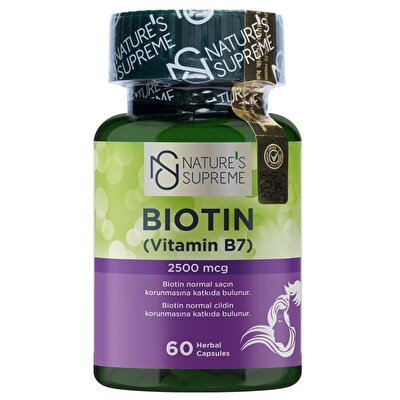 Nature's Supreme Biotin 2500 Mcg 60 Kapsül