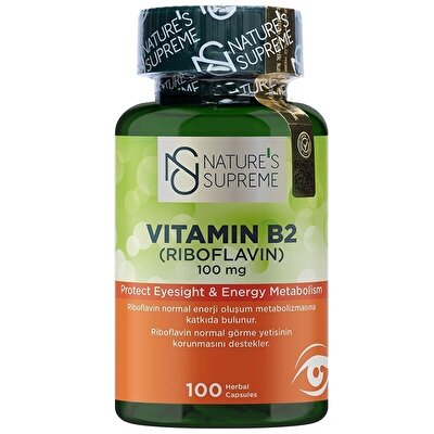 Nature's Supreme Vitamin B2 100 Mg 100 Kapsül