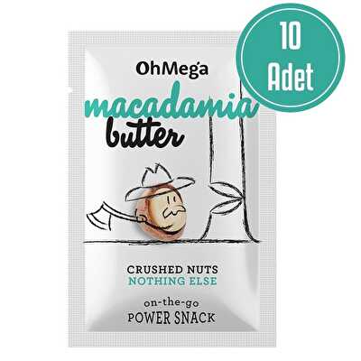 Ohmega Macadamia Fındığı Ezmesi Saşe 32 Gr 10 Adet