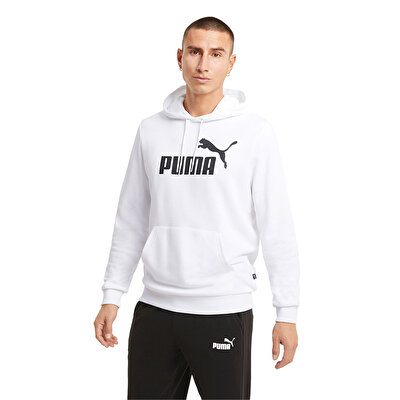 Puma Essentials Big Logo Kapüşonlu Sweatshirt Beyaz