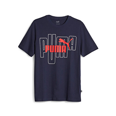 Puma Graphics No.1 Logo Kısa Kollu T-Shirt Lacivert