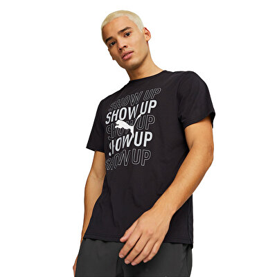 Puma Performance Running Graphic Kısa Kollu T-Shirt Siyah