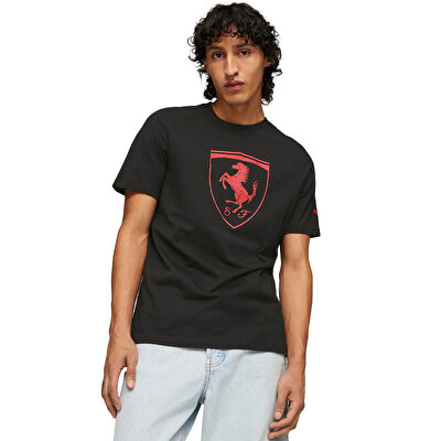 Puma Scuderia Ferrari Race Big Shield Kısa Kollu T-Shirt Siyah
