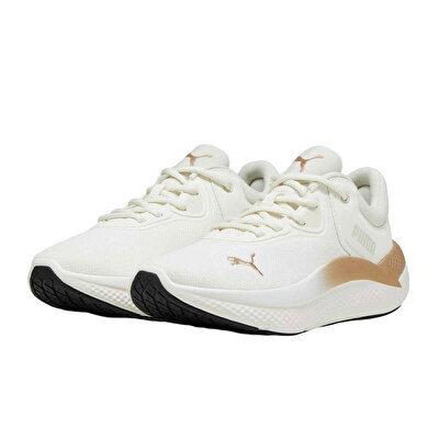 Puma SoftRide Pro Molten Metal Kadın Ayakkabı Beyaz Gold