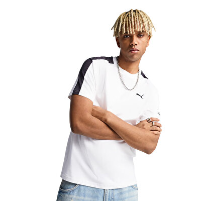 Puma T7 Kısa Kollu T-Shirt Beyaz