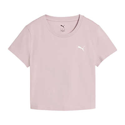 Puma Wardrobe Ess Baby Kadın Kısa Kollu T-Shirt Pembe
