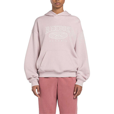 Reebok Big Logo Classic Hoodie Kadın Kapüşonlu Sweatshirt Lila