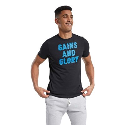Reebok Graphic Short Sleeve T-Shirt Siyah