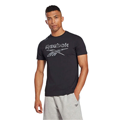 Reebok ID Camo Kısa Kollu T-Shirt Siyah Kamuflaj