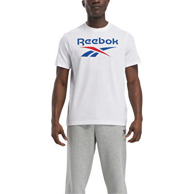 Reebok Identity Stacked Kısa Kollu T-Shirt Beyaz
