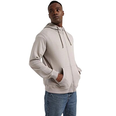 Reebok Morris Kapüşonlu Fermuarlı Sweatshirt Gri