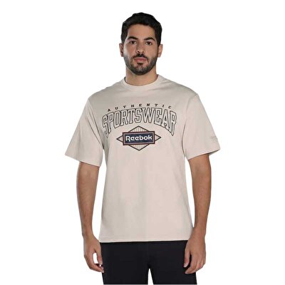 Reebok Sporting Goods Kısa Kollu T-Shirt Bej