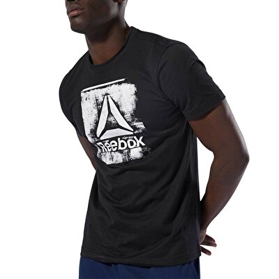 Reebok Stamped Logo Crew T-Shirt - Siyah
