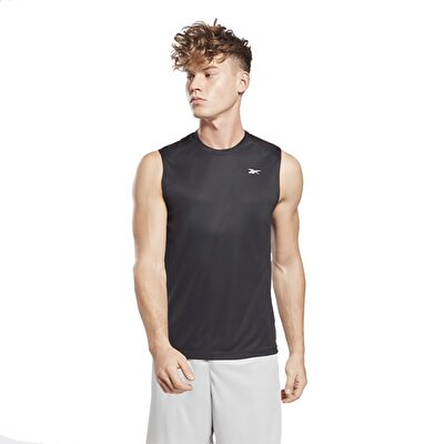 Reebok Workout Ready Sleeveless Tech Tee Kolsuz T-Shirt Siyah