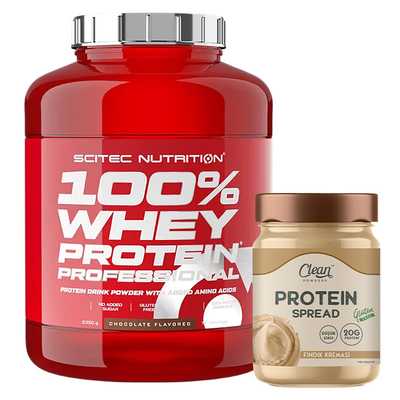 Scitec Whey Professional Whey Protein 2350 Gr + Clean Powders Protein Spread Fındık Kreması Kombinasyonu