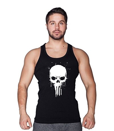 Supplementler Skull Tanktop Siyah